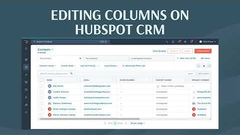 Editing columns on HubSpot CRM