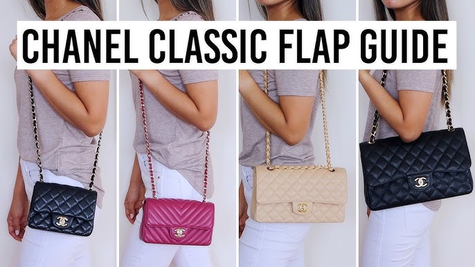 chanel medium vs small classic flap