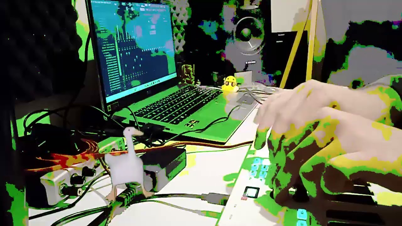 Cold night - Atmospheric techno jam using minichord as a midi controller