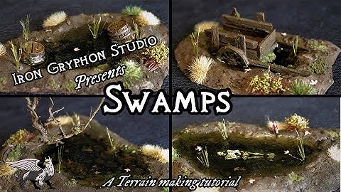 Iron Gryphon Studio - Ep 56 Swamps (marshland, bogs, swampland terrain, epoxy resin water)