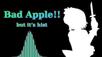 Bad Apple!! played on matplotlib hist method