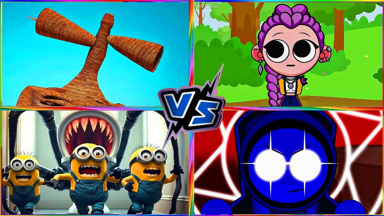 Skibidi Minion 🆚 KPop Demon Hunters 🆚 Siren Head 🆚 Incredibox Sprunki | EDM Rush 🎶