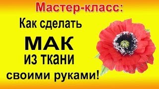 ✿ЦВЕТЫ ИЗ ТКАНИ. Как сделать Реалистичный МАК мастер класс! ✿ЦВЕТЫ ИЗ ТКАНИ. Как сделать Реалистичный МАК мастер класс!