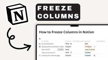 How to Freeze Columns in Notion | Notion Tutorial (2025)