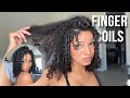 Finger Coils on Natural Curly Hair
