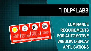 Luminance requirements for automotive window display applications