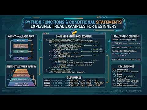 Python Functions & Conditional Statements Explained | Real Examples for Beginners