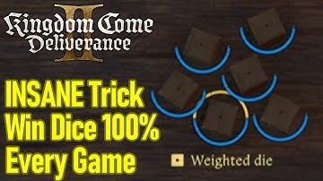 BROKEN Dice game trick, win every game 100% of the time, Kingdom Come Deliverance 2 loaded dice