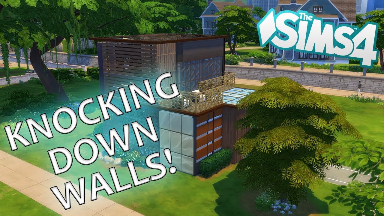 KNOCKING DOWN WALLS! - the Sims 4 no walls challenge - YouTube