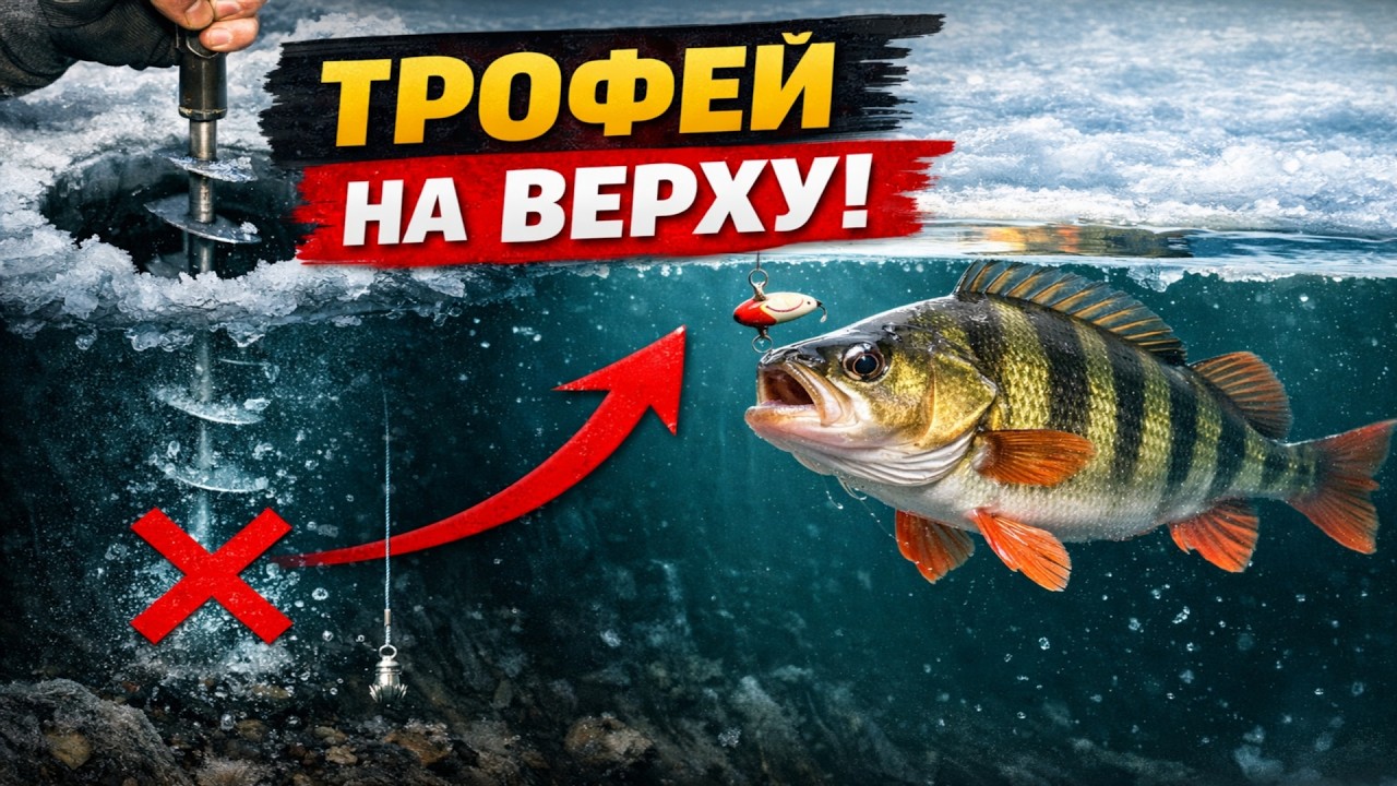 Хватит сверлить ДНО! Трофейный окунь в феврале ждёт тебя в метре ото льда