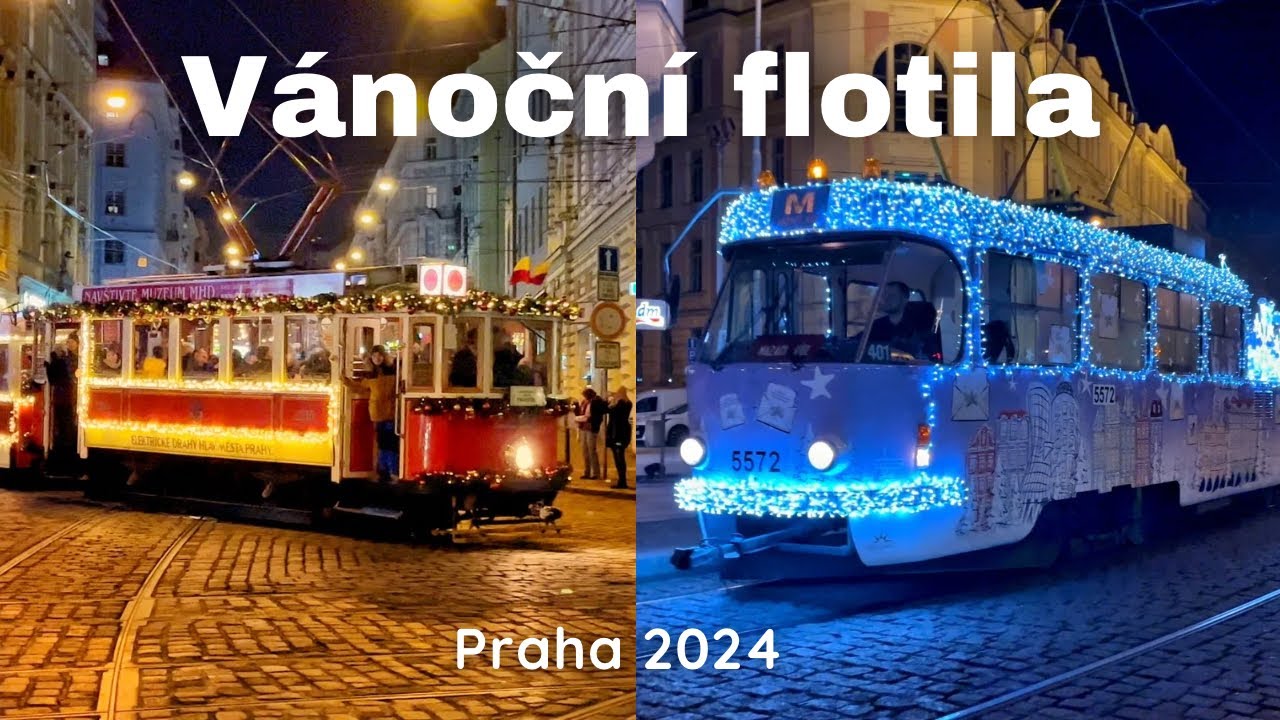 Vánoční flotila 2024 v Praze | Tramvaje a Autobusy