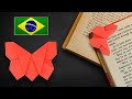 Origami de Borboleta Muito Fácil / Marca Página -  Tutorial PT-BR