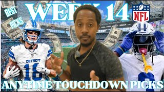 Lock These In! 🔒 6 Best NFL Week 14 Anytime TD Bets (DFS + Sports Betting Tips