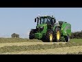 Doherty farm services  baling with the john deere 6250r