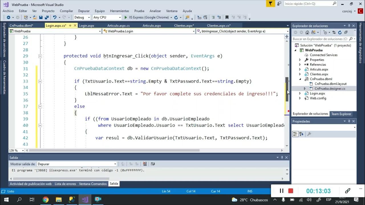 Login con asp c y linq login validación con procedimiento almacenado de usuario y contraseña