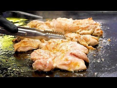 Spicy grilled chicken (Dak-galbi) - Korean street food