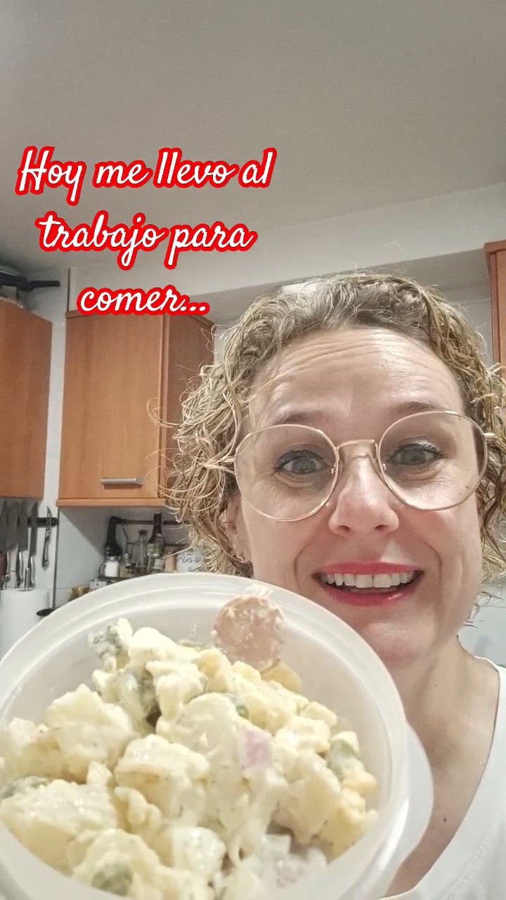 Hoy me llevo al trabajo para comer #kartoffelsalat #alemana #patatas # ...