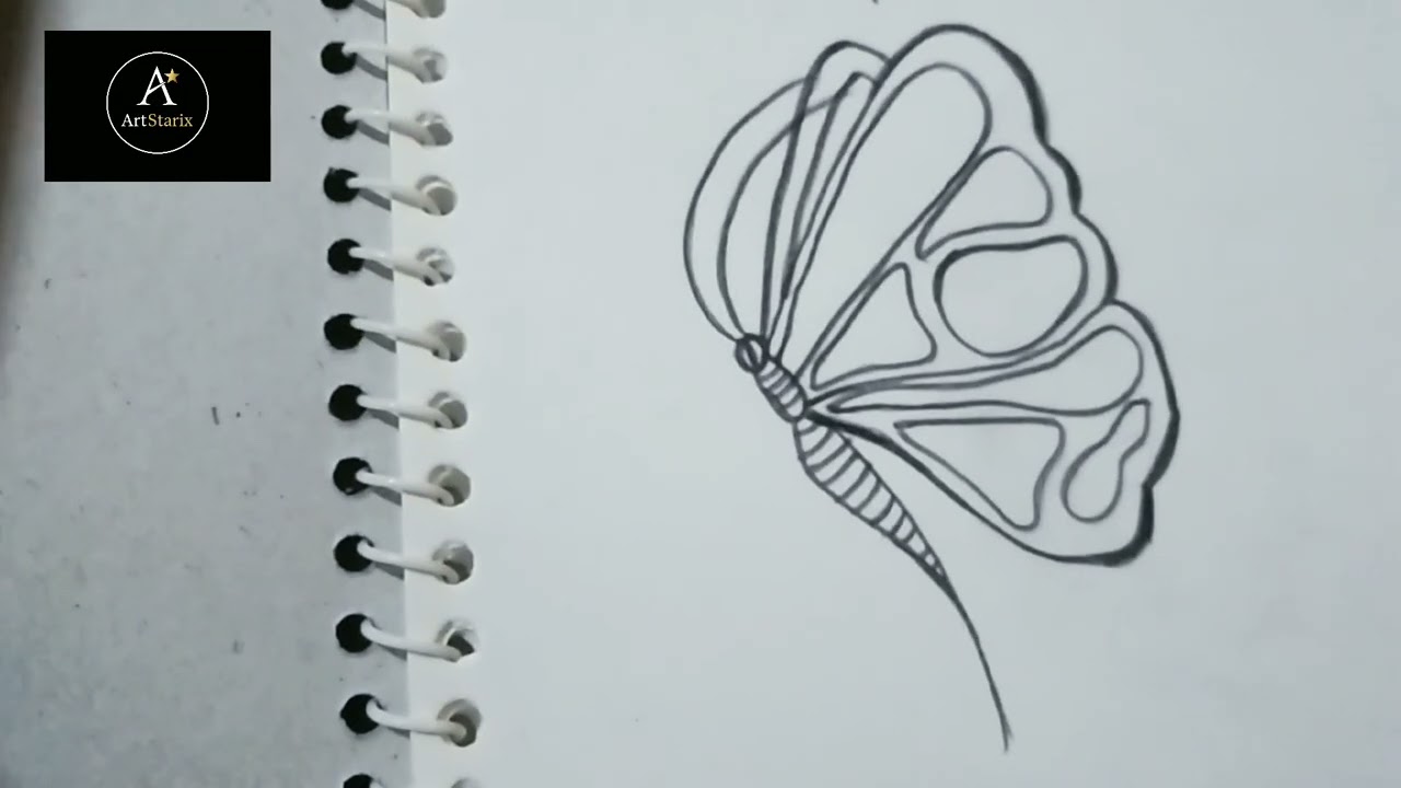 “Beautiful Butterfly Drawing 🦋”