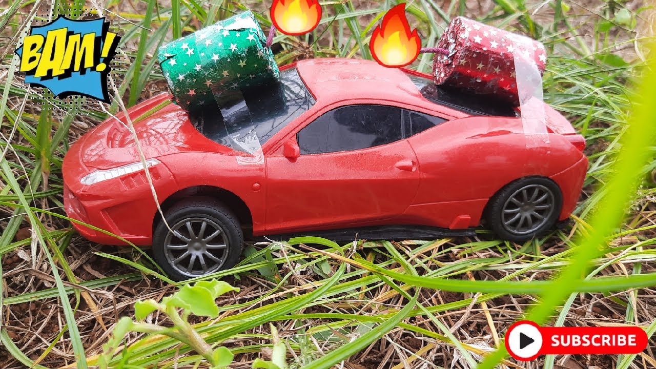 toy car vs fire crackers