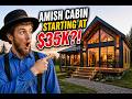 ONLY $35K ?!? AMISH MODULAR CABINS OFFERED IN MANY SIZES, 30 MINS TOUR OF AMISH PREFAB CABINS