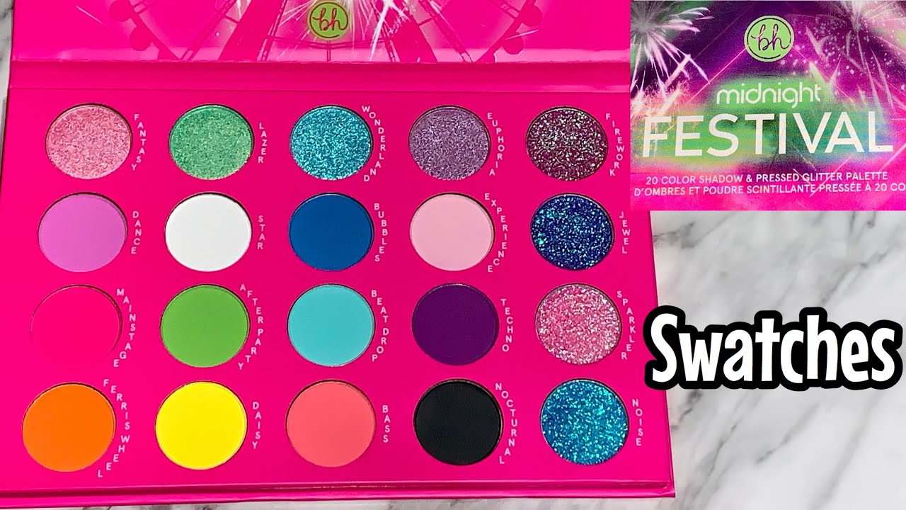 BH COSMETICS Midnight Festival Eyeshadow Palette SWATCHES