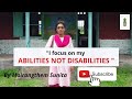 I focus on my abilities not disabilities  moirangthem sunita visually impaired   ktalks