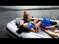 Intex Excursion 4 Inflatable Boat Test on River