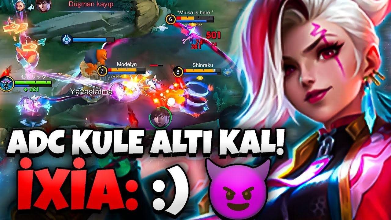 ADC KORİDRUNA GELEN RAKİPLERİ PERİŞAN EDİP GÖNDEREN İXİA - POPOL & KUPA - Mobile Legends