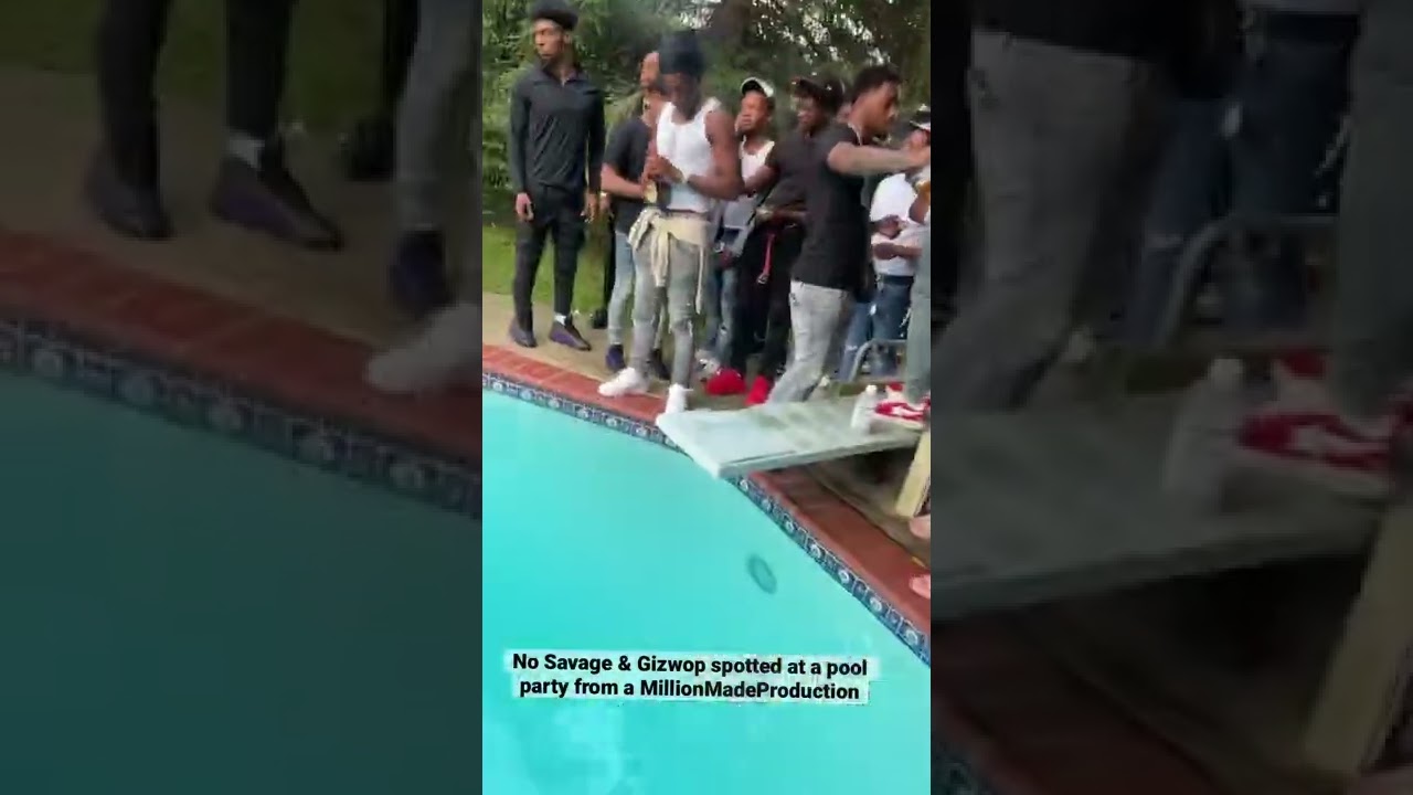 No Savage & Gizwop Spotted at a pool party from a MillionMadeProduction 🌤