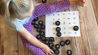 Educational Activities for Preschoolers | Alphabet Bottle Cap Matching Game screenshot 5