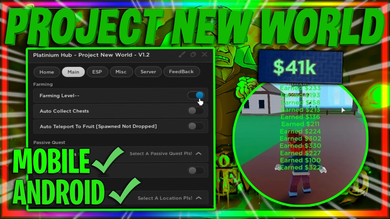 Project New World Script - Platinium hub v1.0 - CHEATERMAD