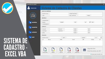 SISTEMA DE CADASTRO DE CLIENTES EM EXCEL VBA - CONSULTA POR CNPJ E CPF