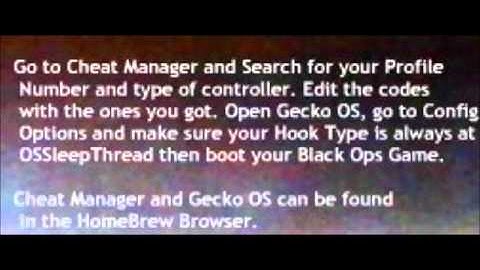 Wii COD Black Ops GundamDragonLord Name Mod & Cheat Manager Tutorial
