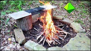 Campsite Grill from Chainsawed Logs by pocket83² 2,211 views 7 months ago 12 minutes, 26 seconds
