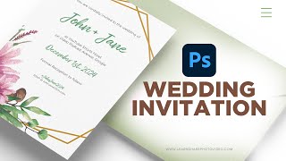 Photoshop Wedding Invitation Design — How to Use Adobe Photoshop (Part 45)