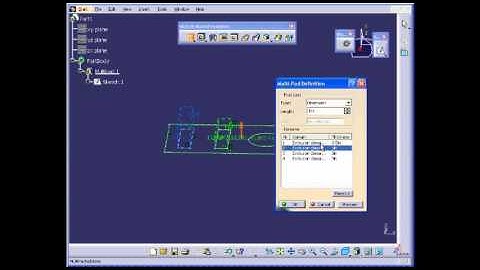 Catia tutorial 32: Multi Pad