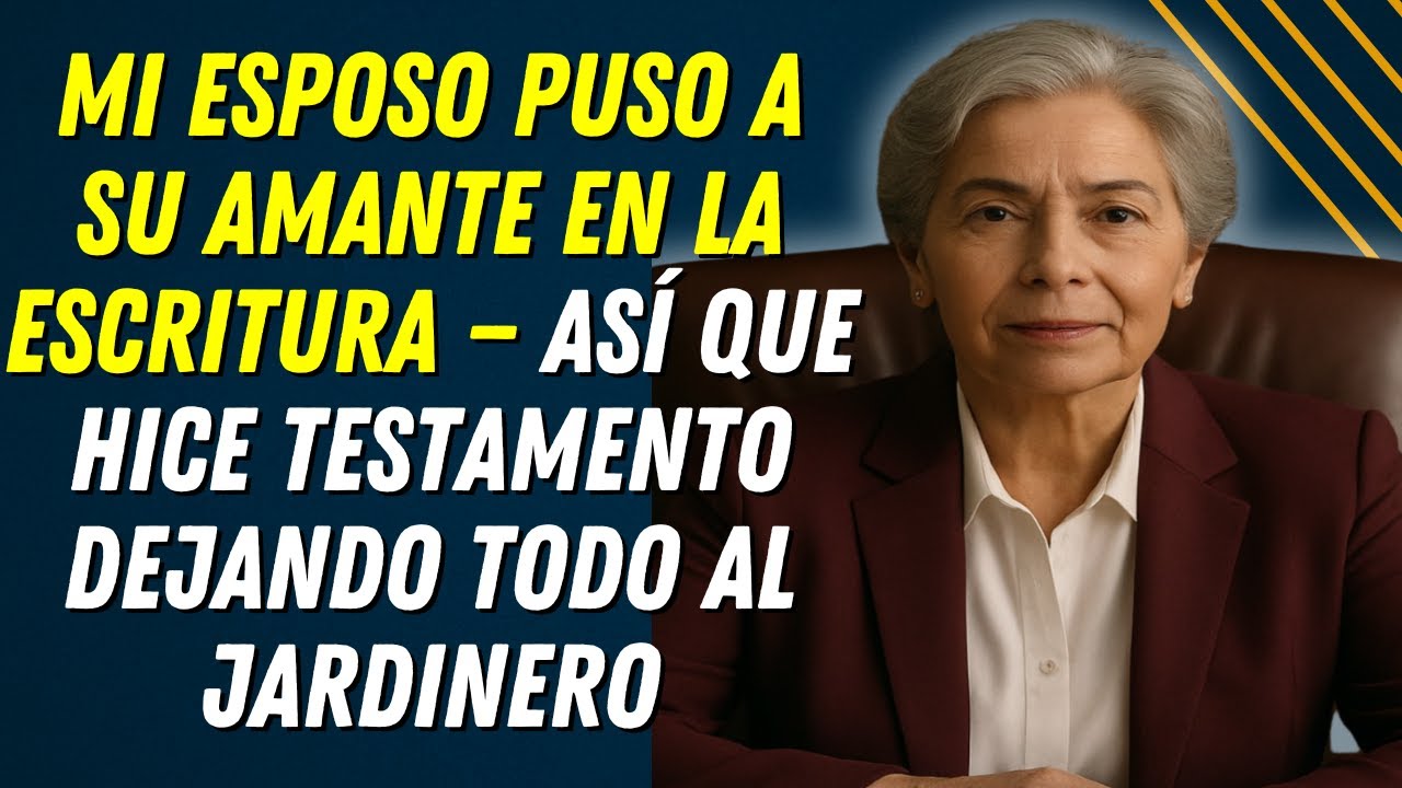 Mi esposo puso a su amante en la escritura — así que hice testamento dejando todo al jardinero