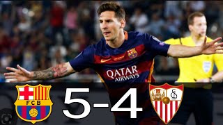 Barcelona vs Sevilla 5-4 Fox Sports (Commentary by Gustavo Cima) 2015 UEFA Super Cup
