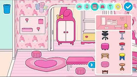 Hello Kitty and Friends Bedroom Design | New Days | Toca Life World