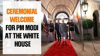 Ceremonial welcome for PM Shri Narendra Modi at the White House #ModiInUSA #JoeBiden