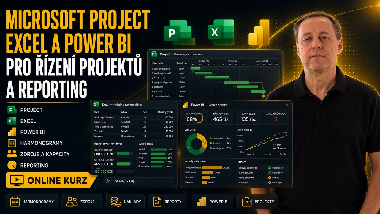 Náhled videa: Školení Microsoft Project, Excel a Power BI pro řízení projektů a reporting