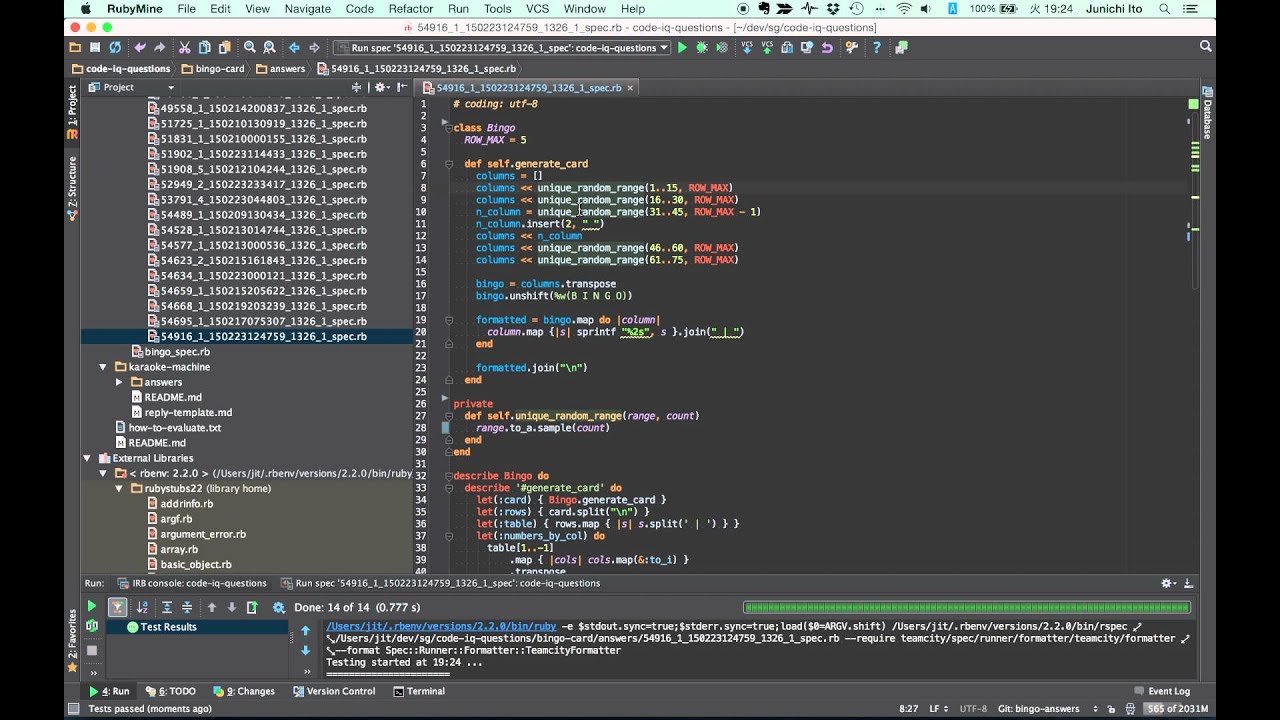 Ruby初心者必見 ビンゴカード作成問題 のリファクタリング風景をお見せします Codeiq Give It A Try