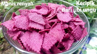 Resep Keripik ubi ungu manis renyah