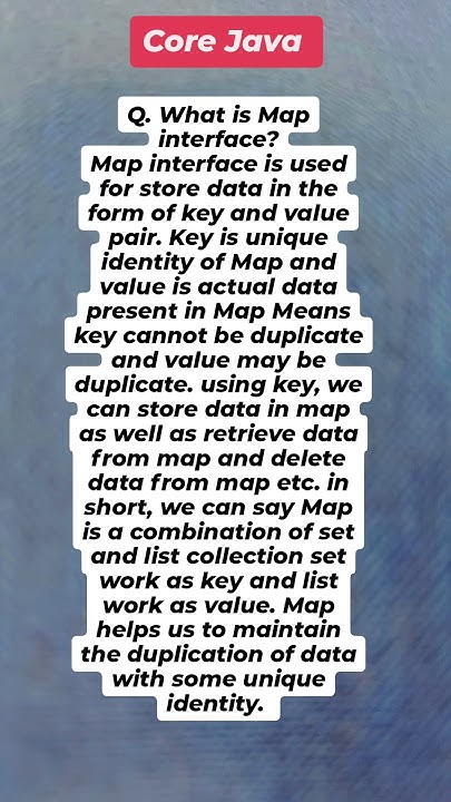 "Understanding the Map Interface in Java: Key-Value Pairs Explained ...