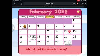 Starfall Daily Calendar - February 12, 2025