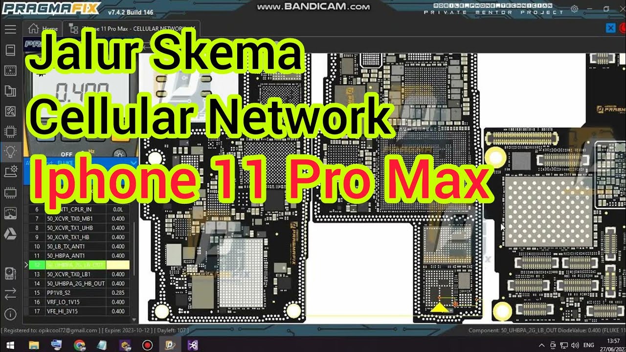 Skema Jalur Cellular Network Iphone 11 Pro Max - YouTube