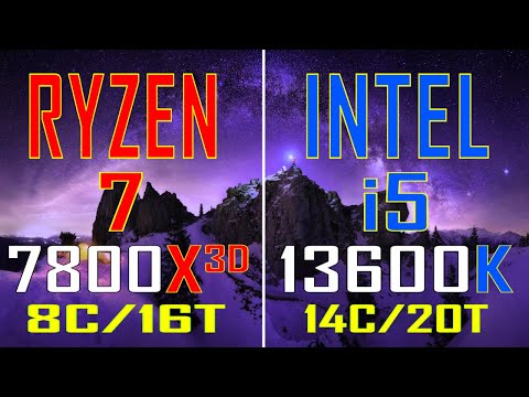 RYZEN 7 7800X3D (SIMULATED) vs INTEL i5 13600K || PC GAMES TEST ||