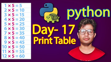 Python Full Course | multiplication Table | Day 17