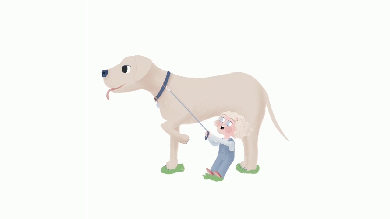 Samijean A Girl and Her Dog | Illustration by Sami Jean - YouTube