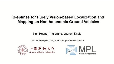B-splines for Purely Vision-based Localization and Mapping on Non-holonomic Ground Vehicles